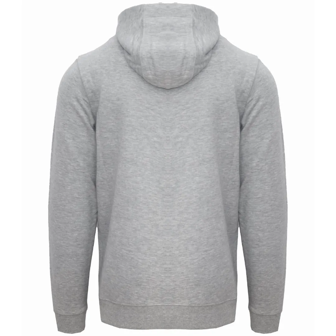 Aquascutum London Embossed Signature Logo Grey Zip-Up Hoodie