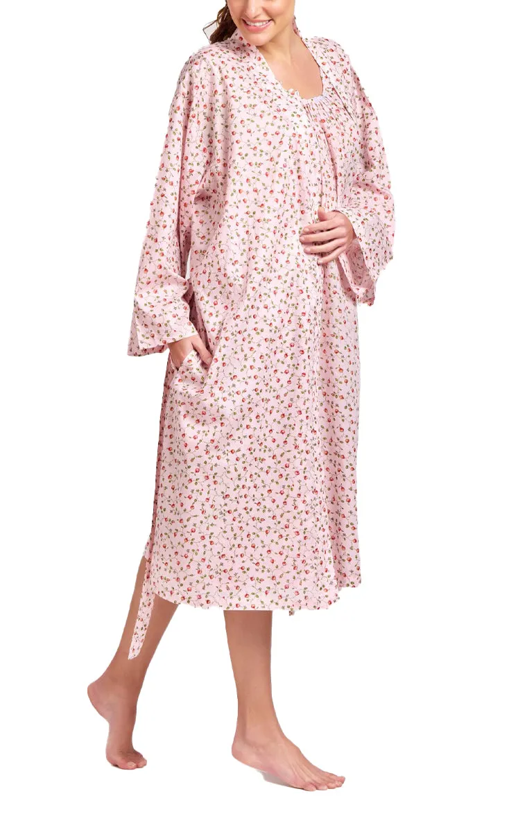 Arabella Sonia 100% Cotton Robe in Rosebud Floral Print MD-75i