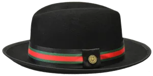 Black Men's Fashion Design Green and Red Strips Wool Hats By Bruno Capelo