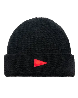 Burgee Wool Beanie in Black