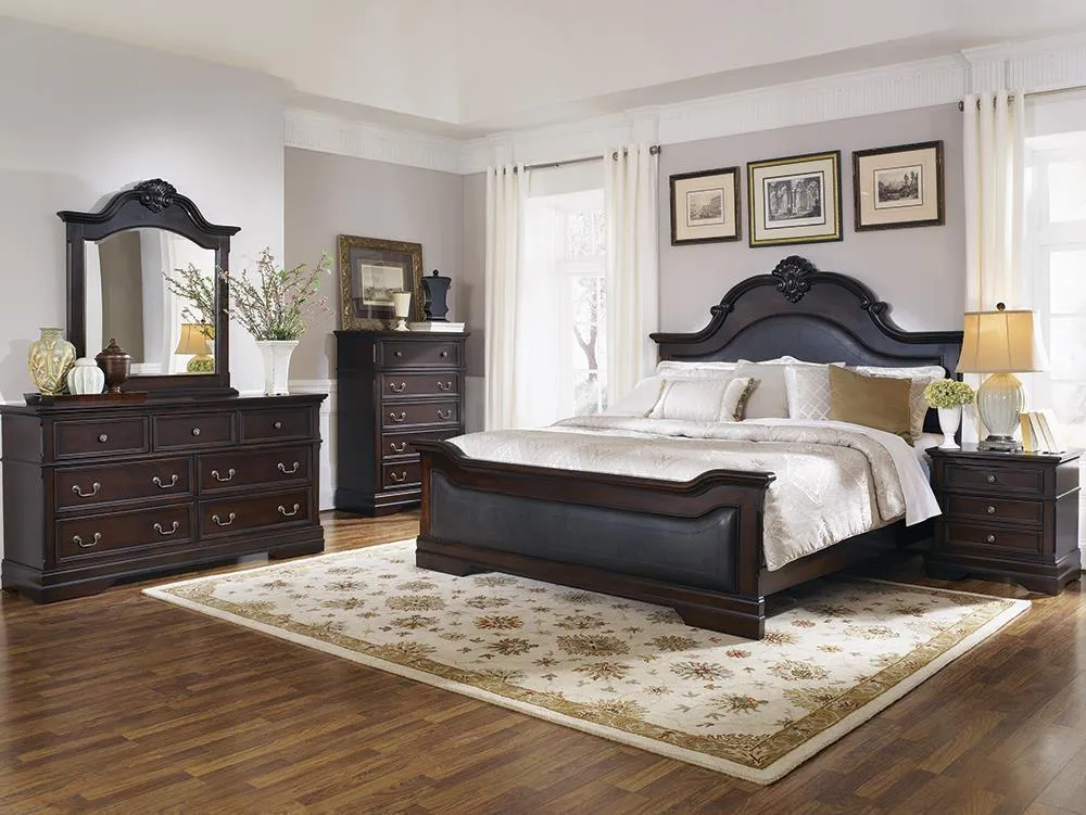 Cambridge Traditional Dark Brown Queen Five-piece Set