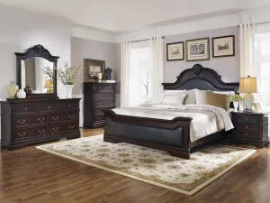 Cambridge Traditional Dark Brown Queen Five-piece Set