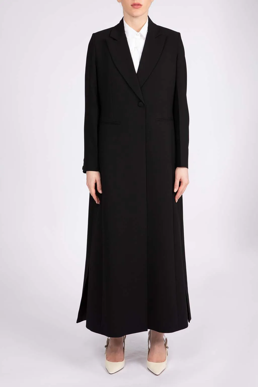 Chic black  full length blazer and trousers suit DC2007