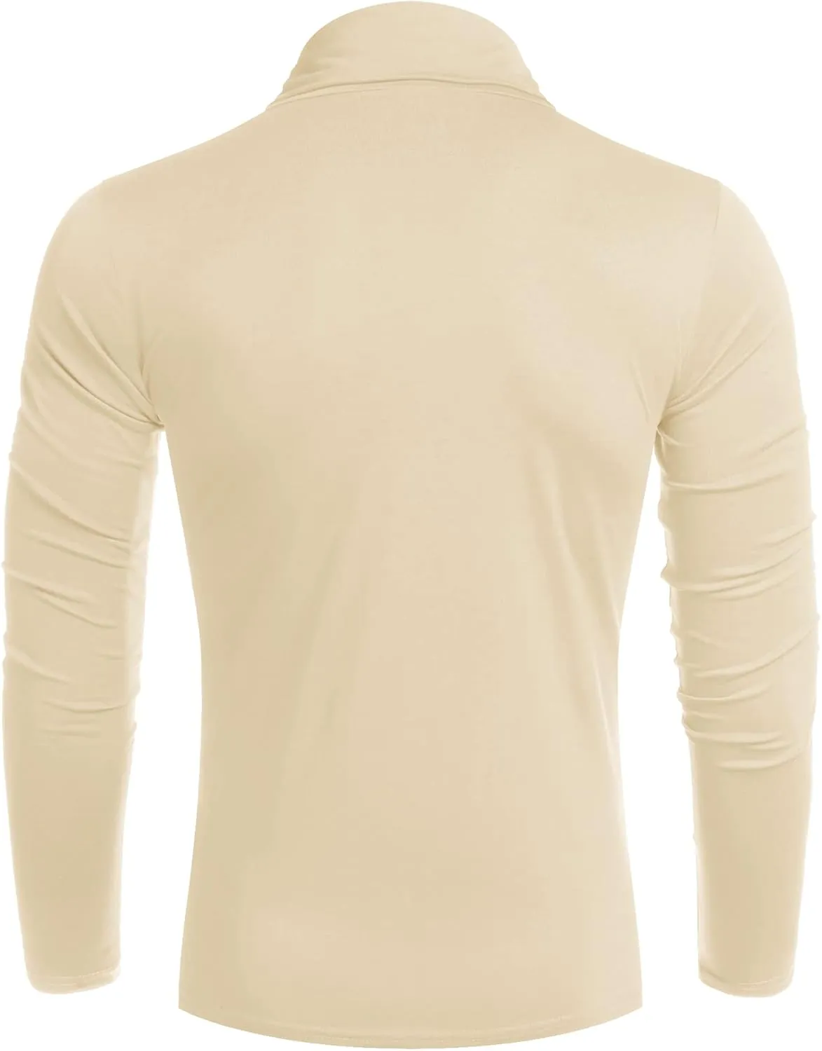 COOFANDY Men's Casual Slim Fit Turtleneck T Shirts Lightweight Basic Cotton Pullovers