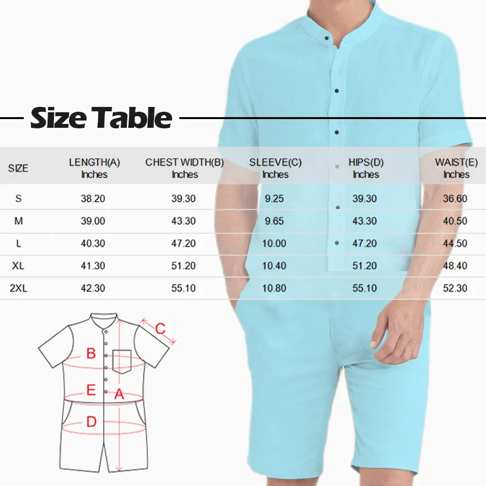 Couple Matching Short Sleeve Onesies Pajamas Custom Face Moon Women's V-Neck Button Jumpsuit Men's Rompers