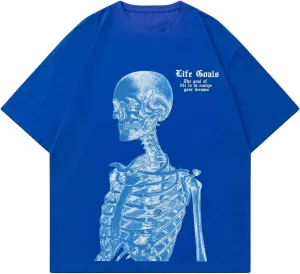 COZYEASE Men's Graphic Tees Letter Print Casual Short Sleeve T Shirts Summer Tops Vintage Tees