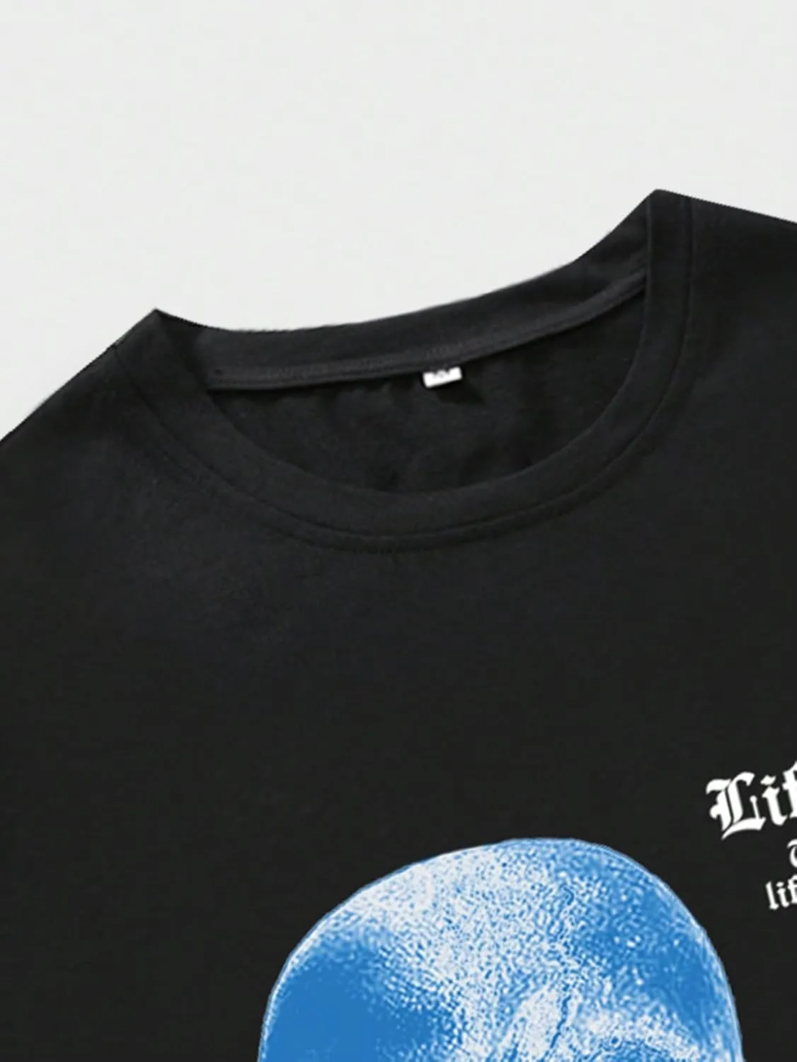 COZYEASE Men's Graphic Tees Letter Print Casual Short Sleeve T Shirts Summer Tops Vintage Tees