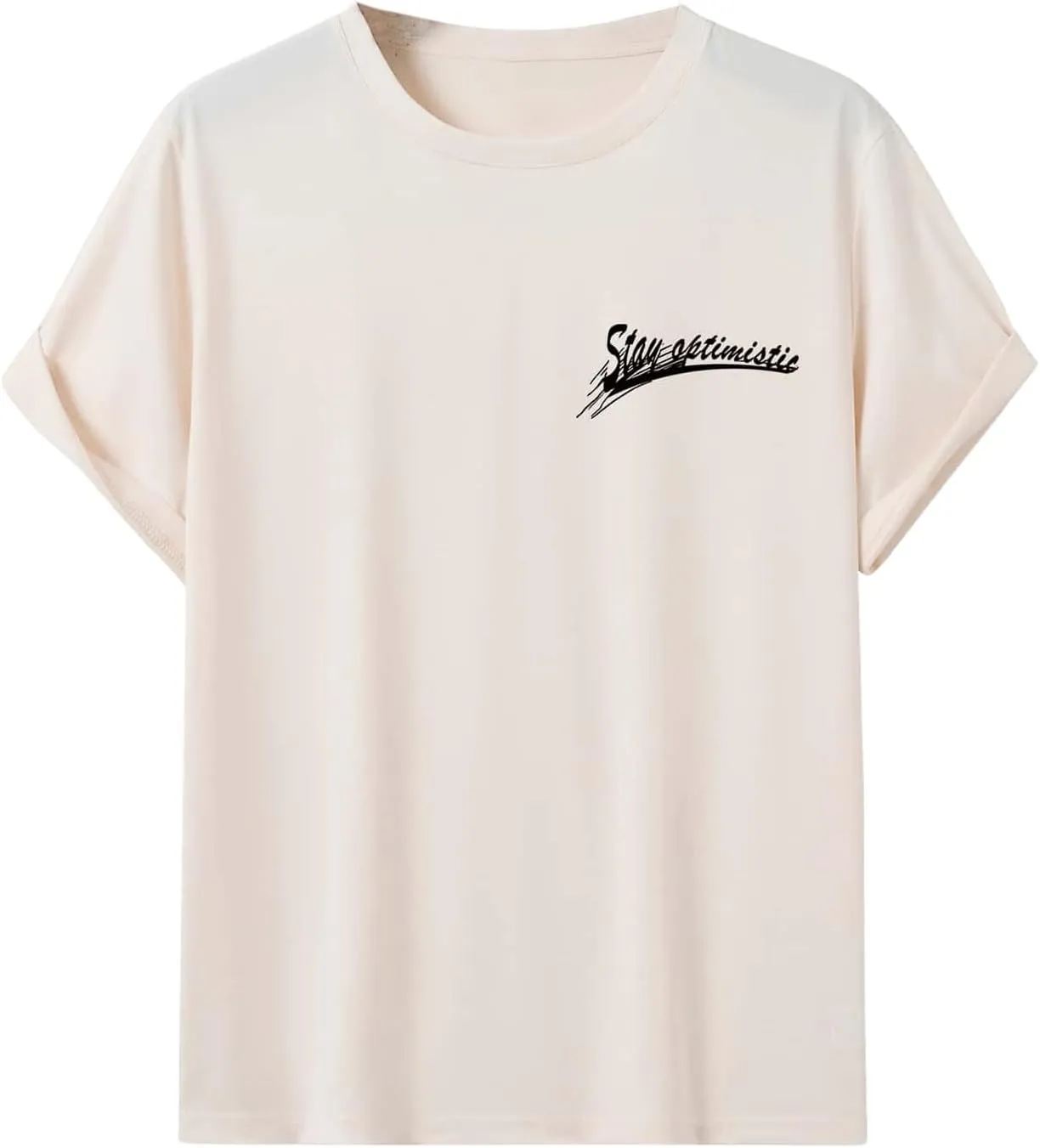 COZYEASE Men's Graphic Tees Letter Print Casual Short Sleeve T Shirts Summer Tops Vintage Tees