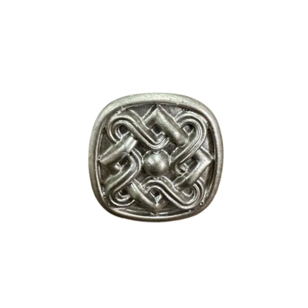 Door Knob - Pressed Metal Silver