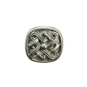 Door Knob - Pressed Metal Silver