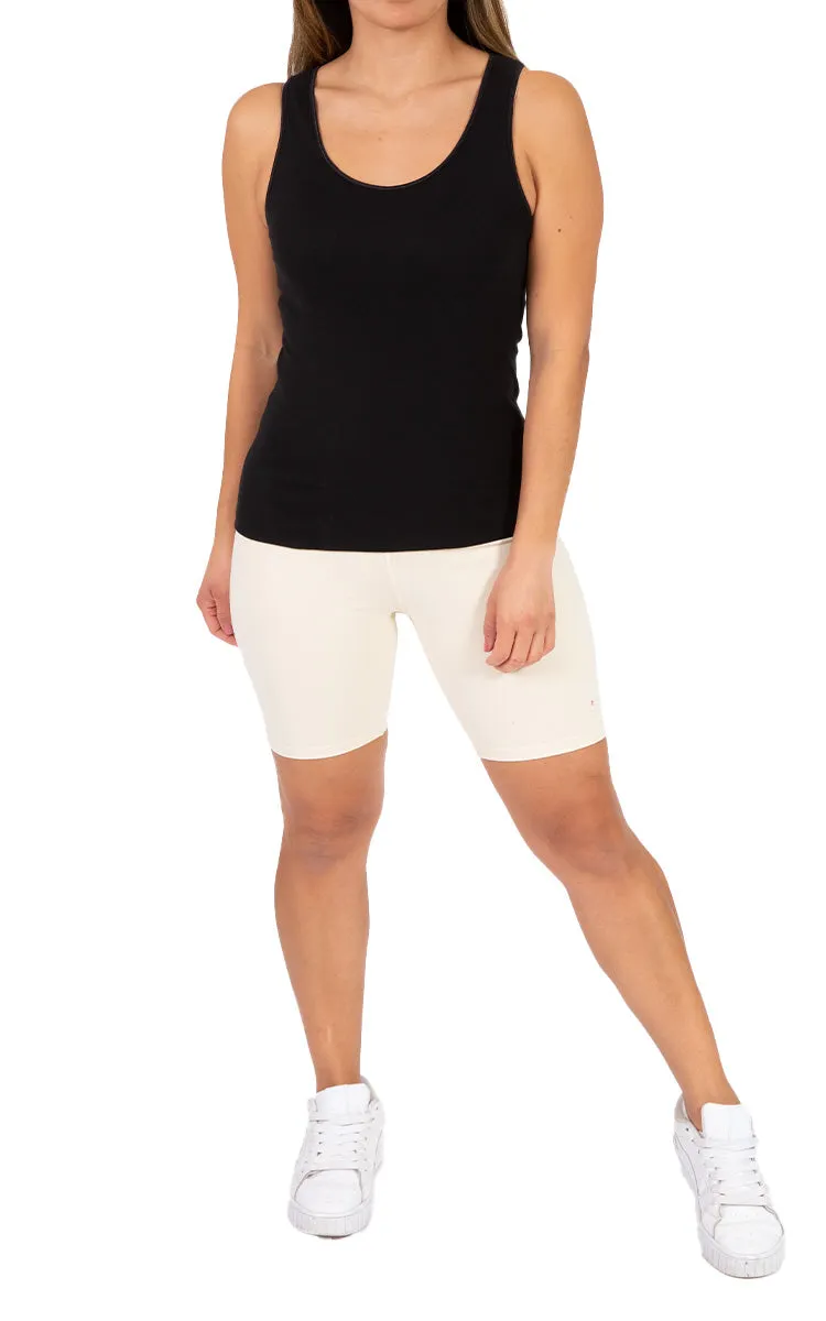 Emmebivi 100% Cotton Singlet Thermal in Black 30822