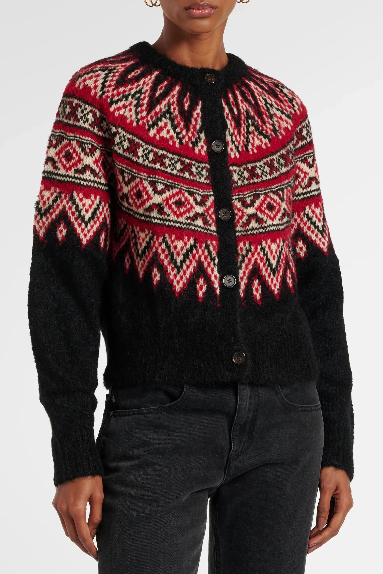 Fair Isle Alpaca and Wool-blend Cardigan