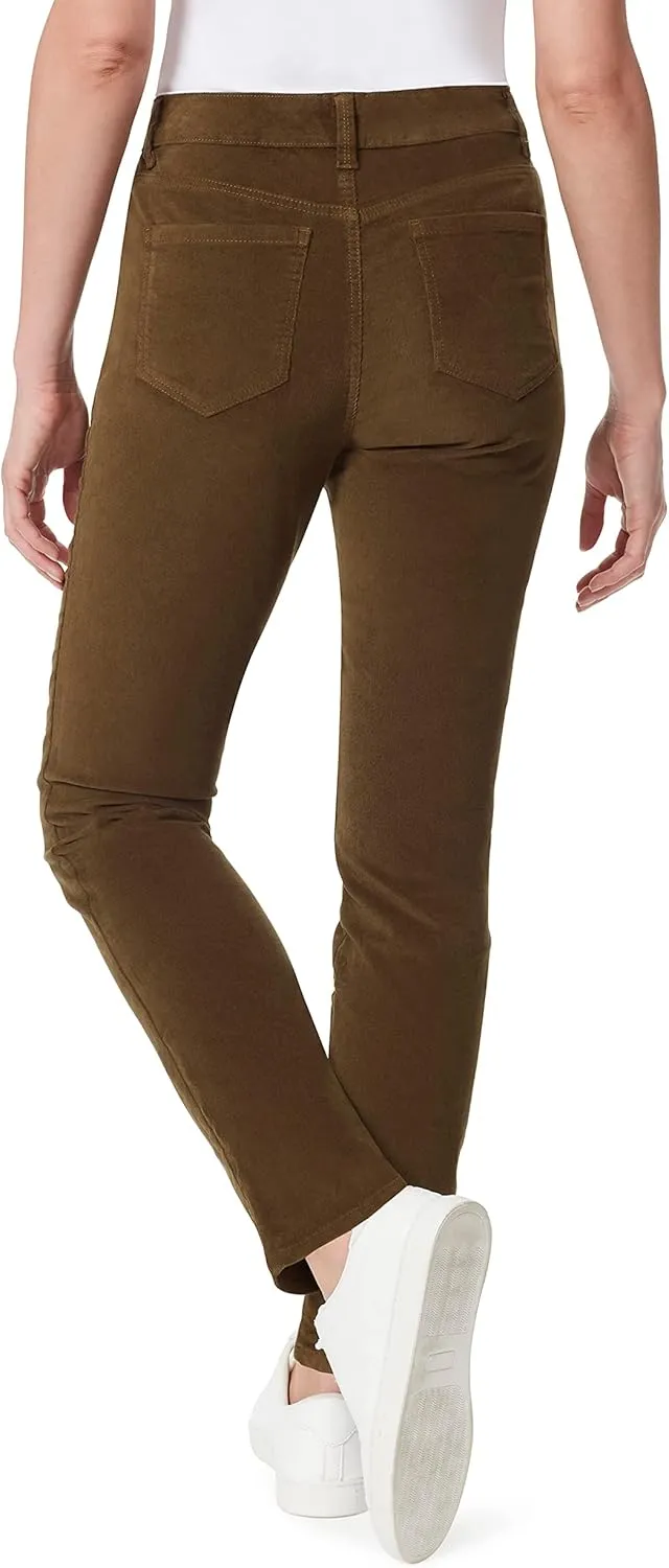 Gloria Vanderbilt Women's Amanda Corduroy Slim High Rise Pant