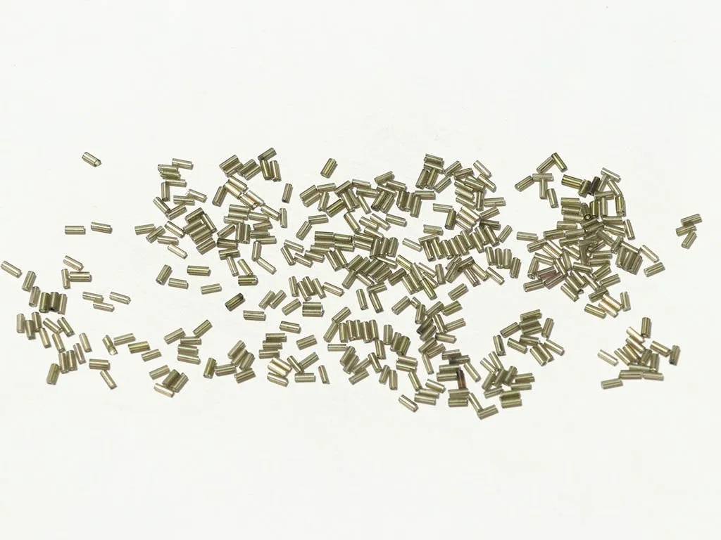 Golden Opaque Pipe / Bugle Glass Seed Beads- 4.5 mm (Wholesale)