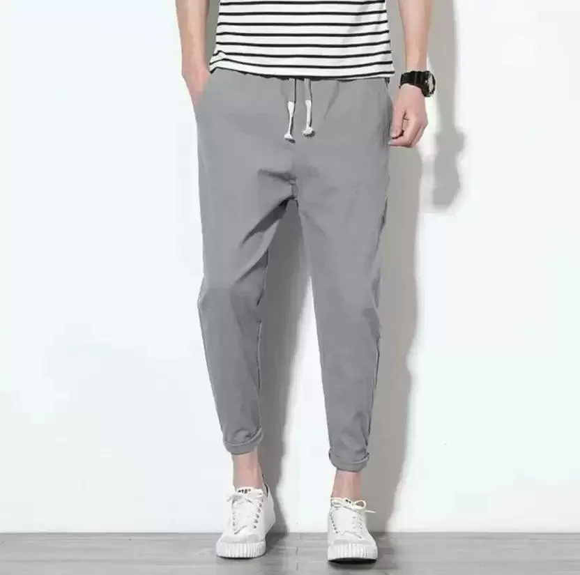 Grey Cotton Joggers: Men's Comfortable and Stylish Track Pants