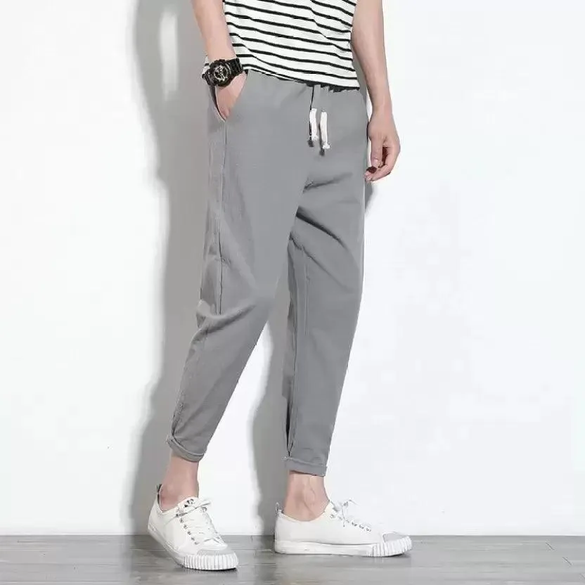 Grey Cotton Joggers: Men's Comfortable and Stylish Track Pants
