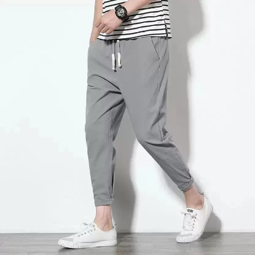 Grey Cotton Joggers: Men's Comfortable and Stylish Track Pants