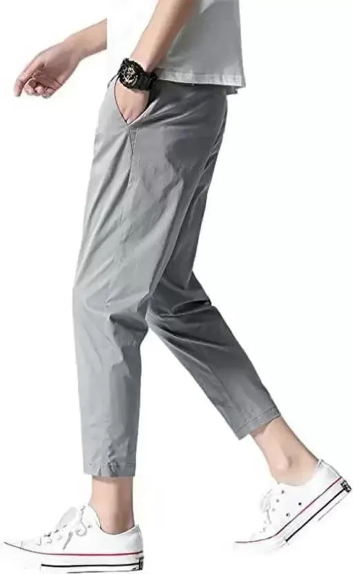 Grey Cotton Joggers: Men's Comfortable and Stylish Track Pants