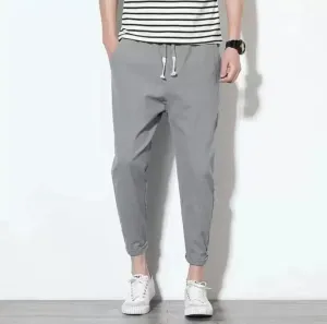 Grey Cotton Joggers: Men's Comfortable and Stylish Track Pants
