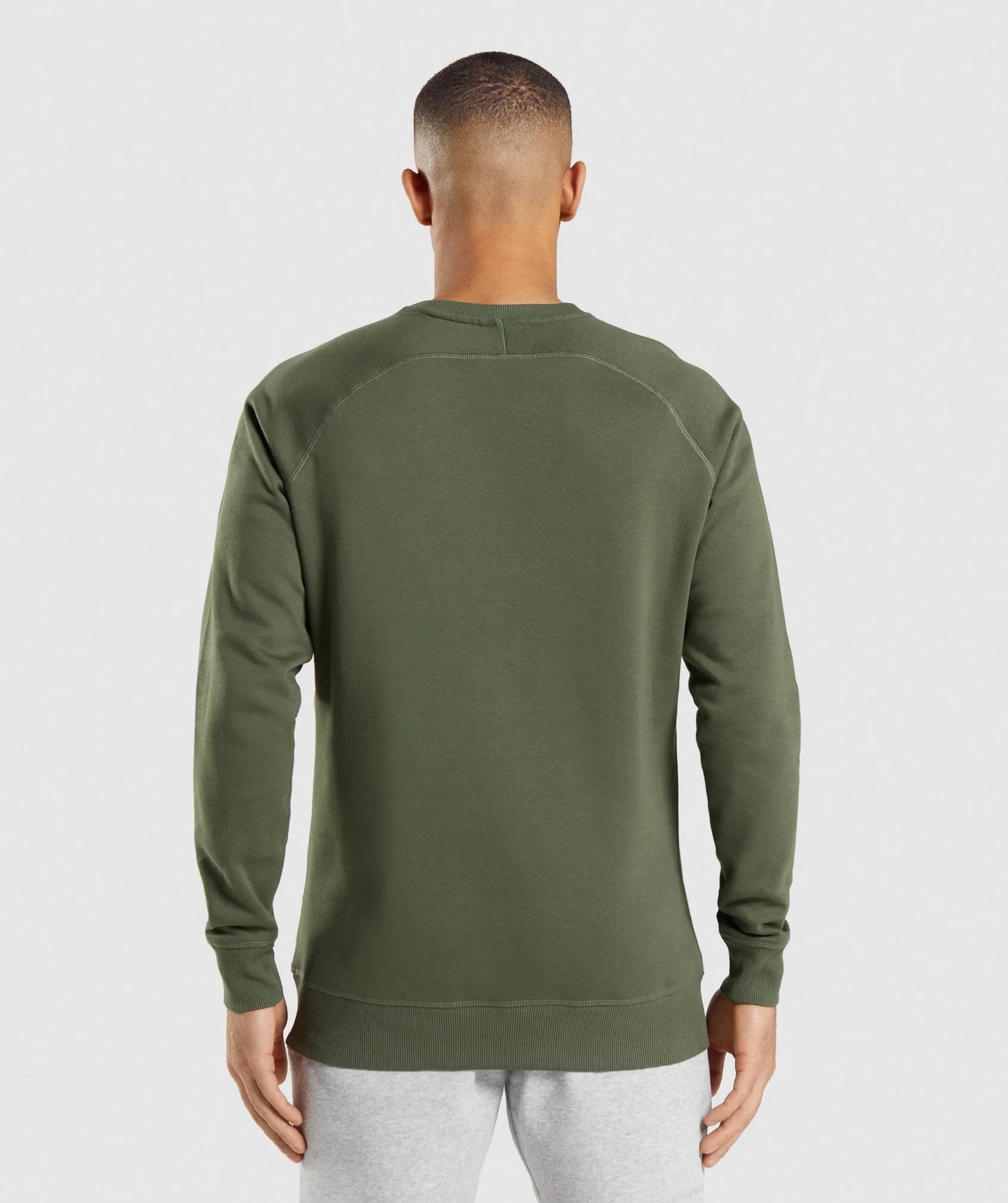 Gymshark Crest Sweatshirt - Core Olive