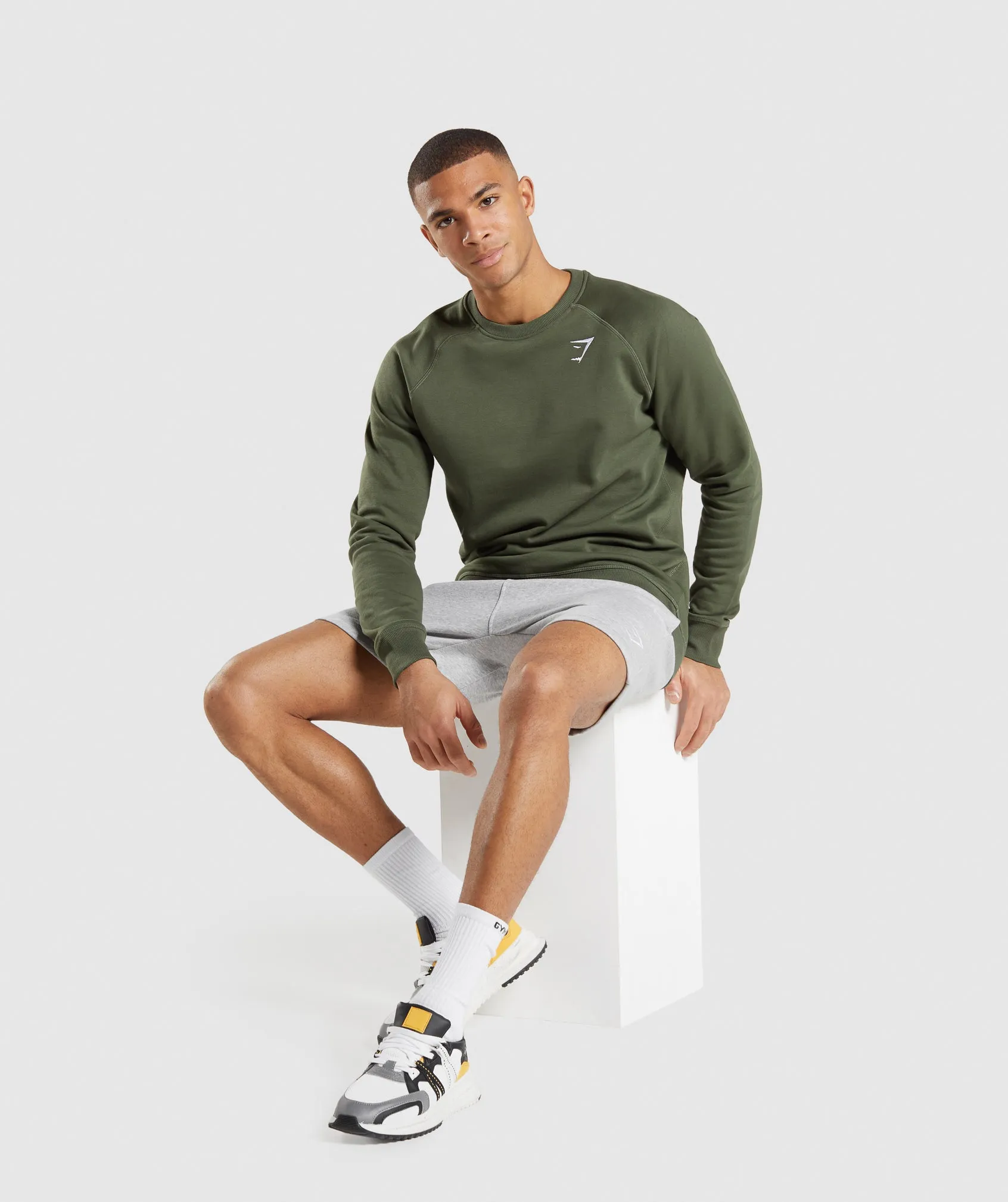 Gymshark Crest Sweatshirt - Core Olive