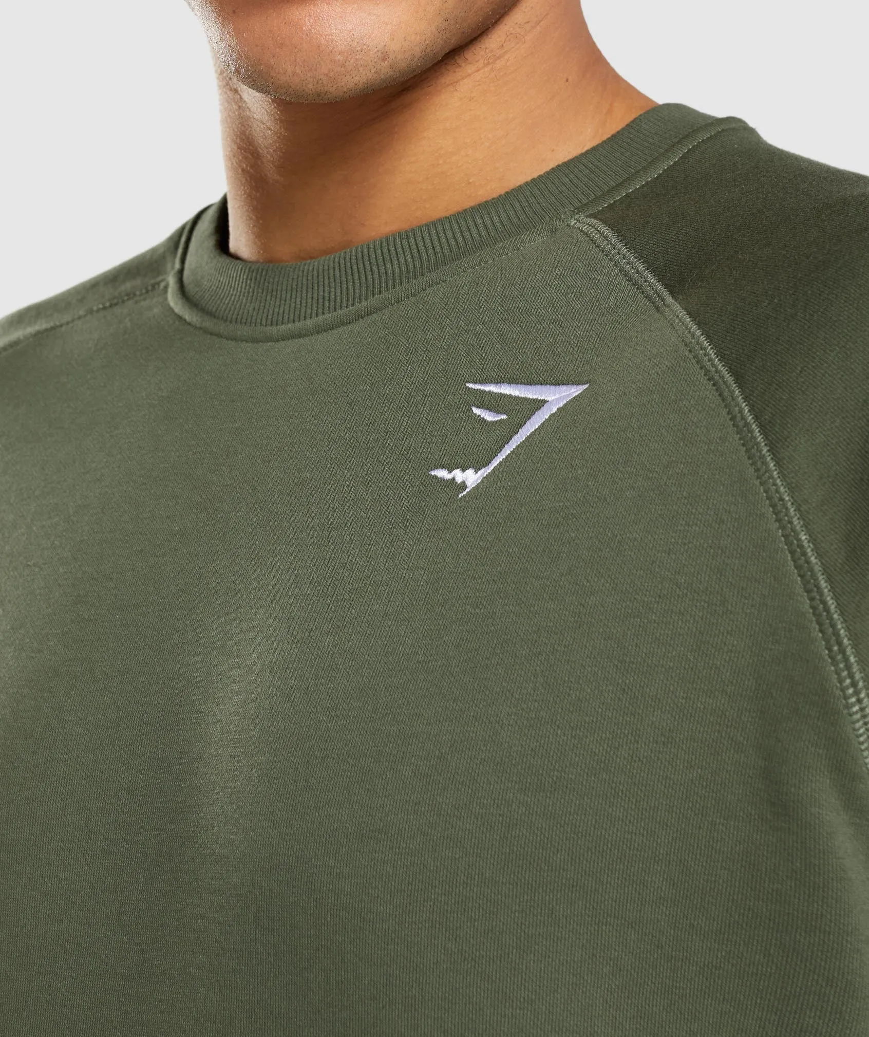 Gymshark Crest Sweatshirt - Core Olive