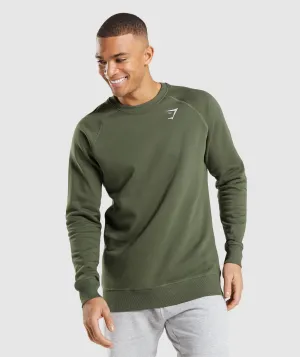 Gymshark Crest Sweatshirt - Core Olive