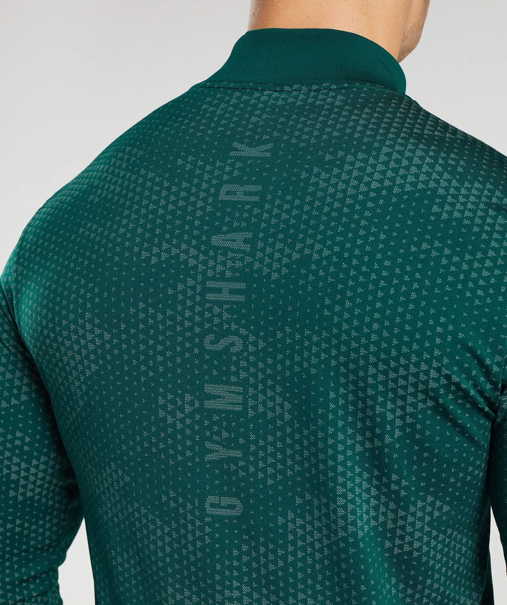 Gymshark Sport Seamless 1/4 Zip - Woodland Green/Hoya Green