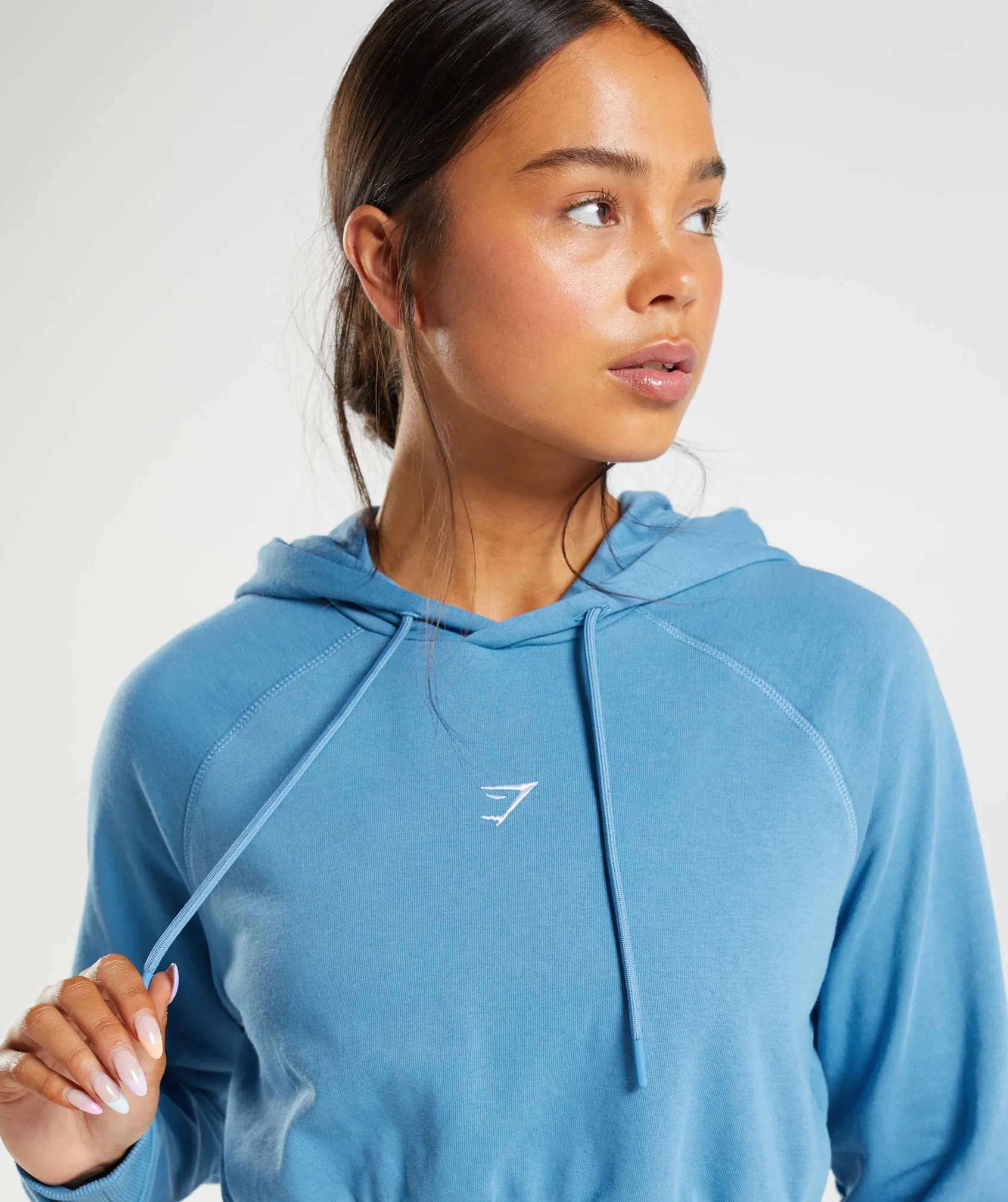 Gymshark Training Cropped Hoodie - Coastal Blue