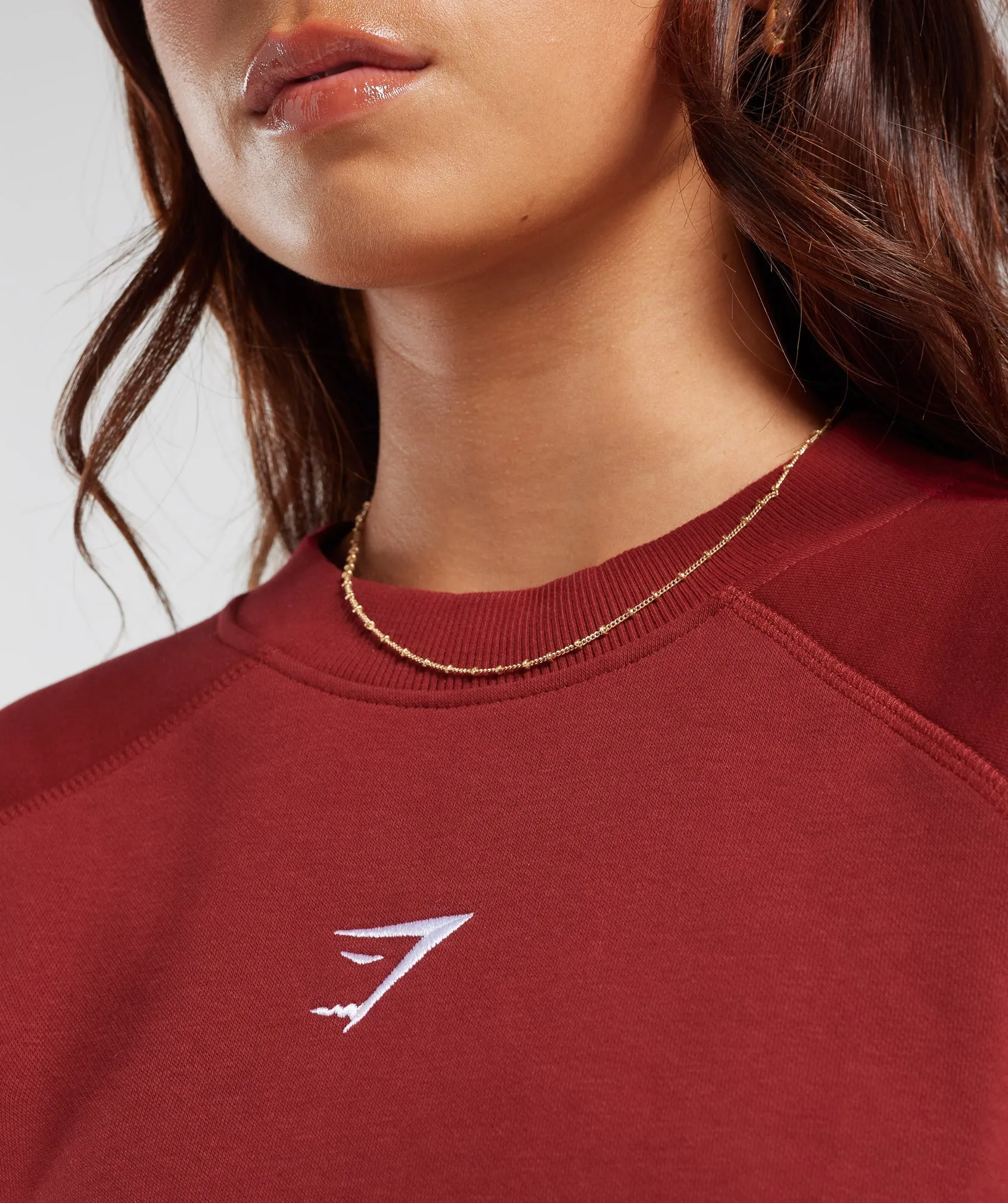 Gymshark Training Oversized Fleece Sweatshirt - Spiced Red