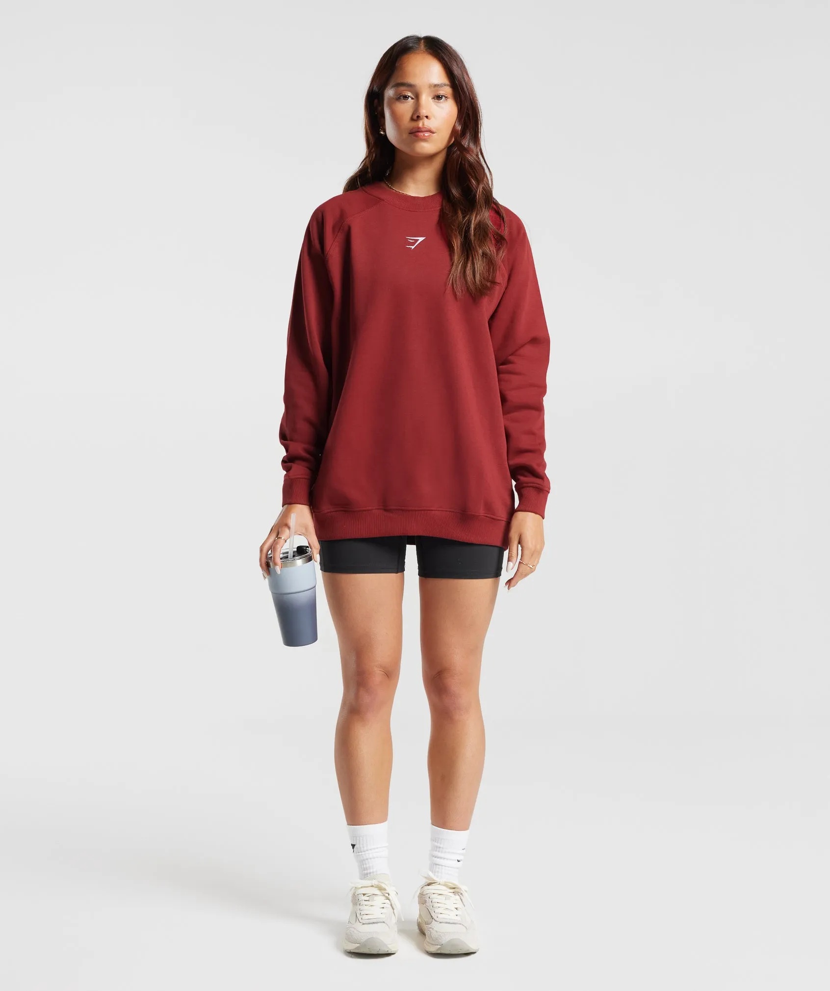 Gymshark Training Oversized Fleece Sweatshirt - Spiced Red