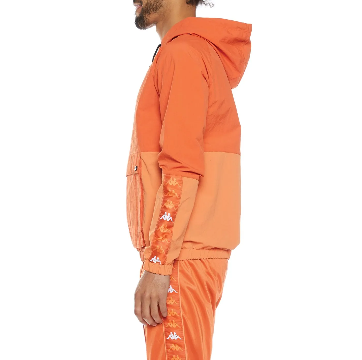 KAPPA 222 BANDA EDONIN ANORAK - ORANGE DUSTY WHITE