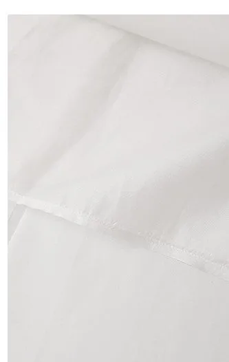 LEDIM W French V-Neck Breasted Waist Slim Summer white dress- Kaio