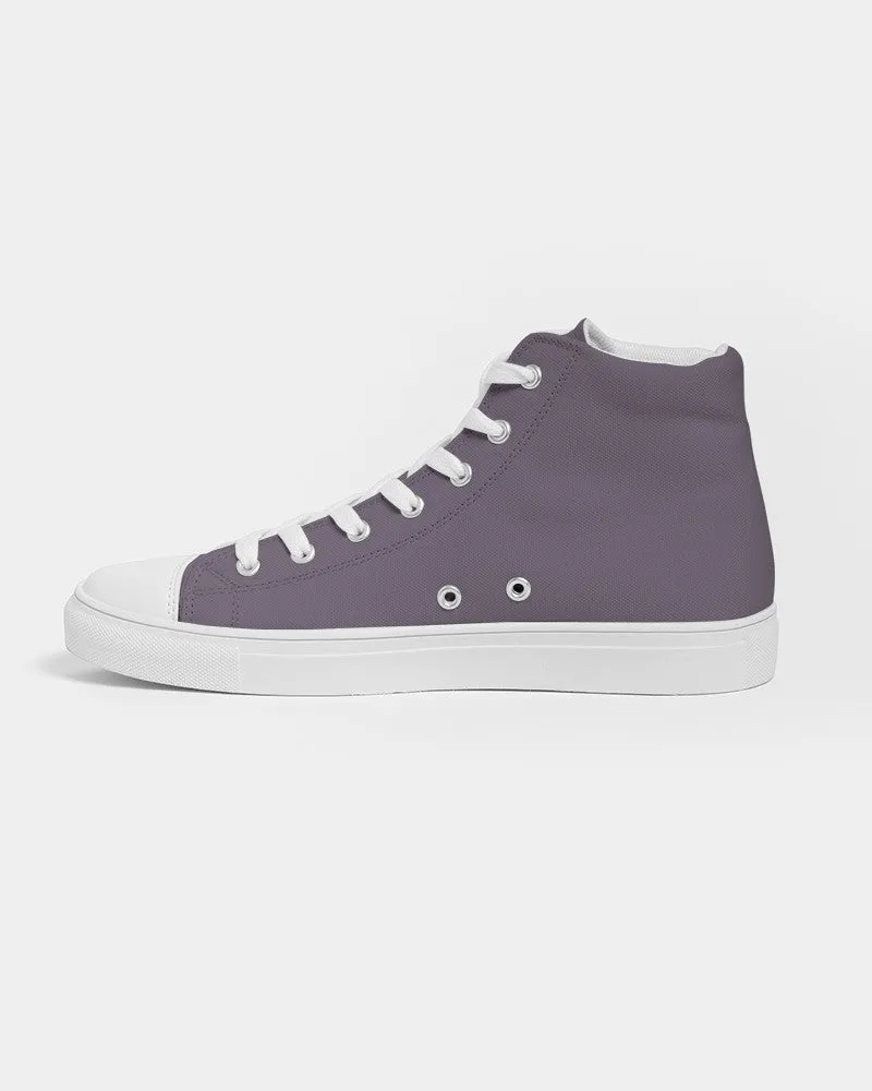 Medium Dark Purple Gray Women's High-top Canvas Sneakers | Women's | Medium Dark Pale Pastel Purple Gray | C15M30Y0K60