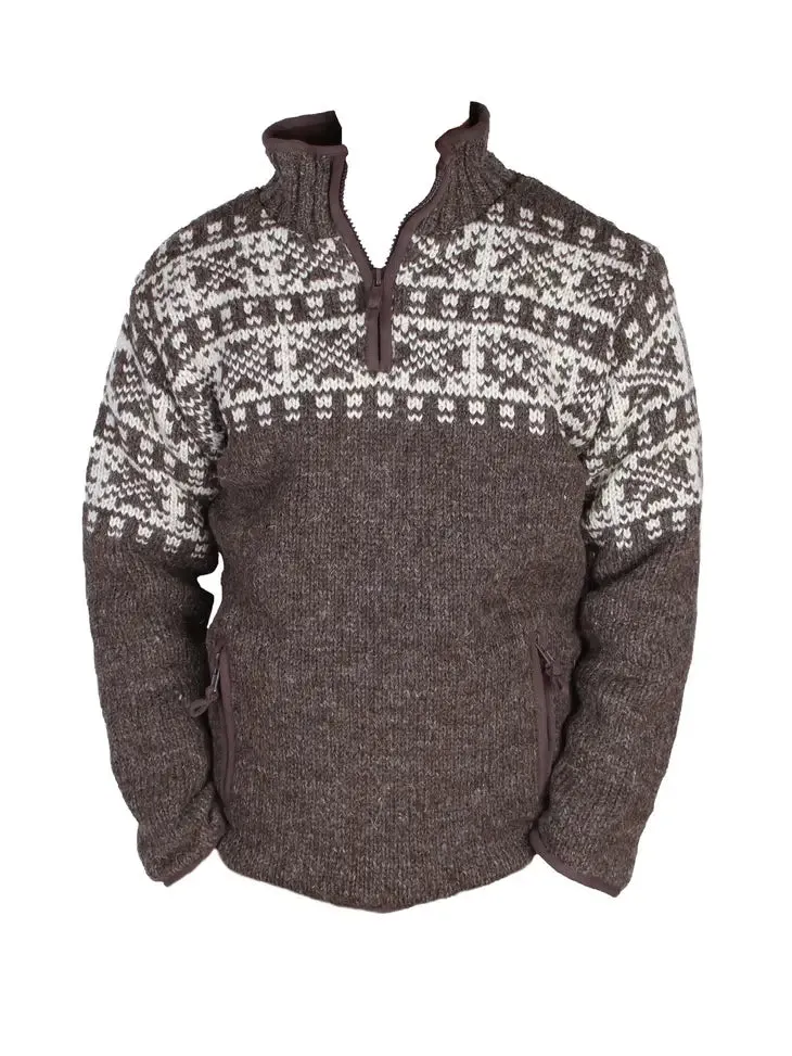 MENS NEW ENGLAND HALF ZIP SWEATER