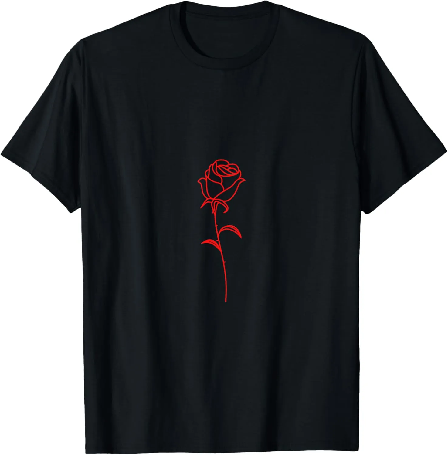Minimalist Aesthetic Red Rose Soft Grunge Punk Goth Artsy T-Shirt