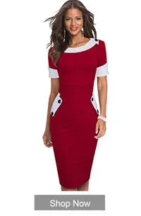 Nice-forever Spring Women Sexy V-Neck Solid Color Peplum Dresses Business Formal Elegant Bodycon Slim Dress B693