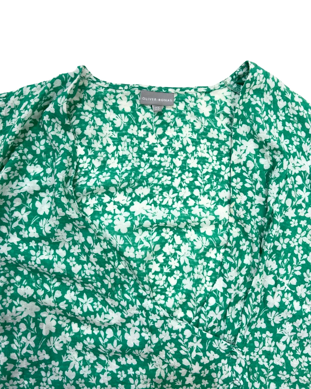 Oliver Bonas Green Floral Blouse