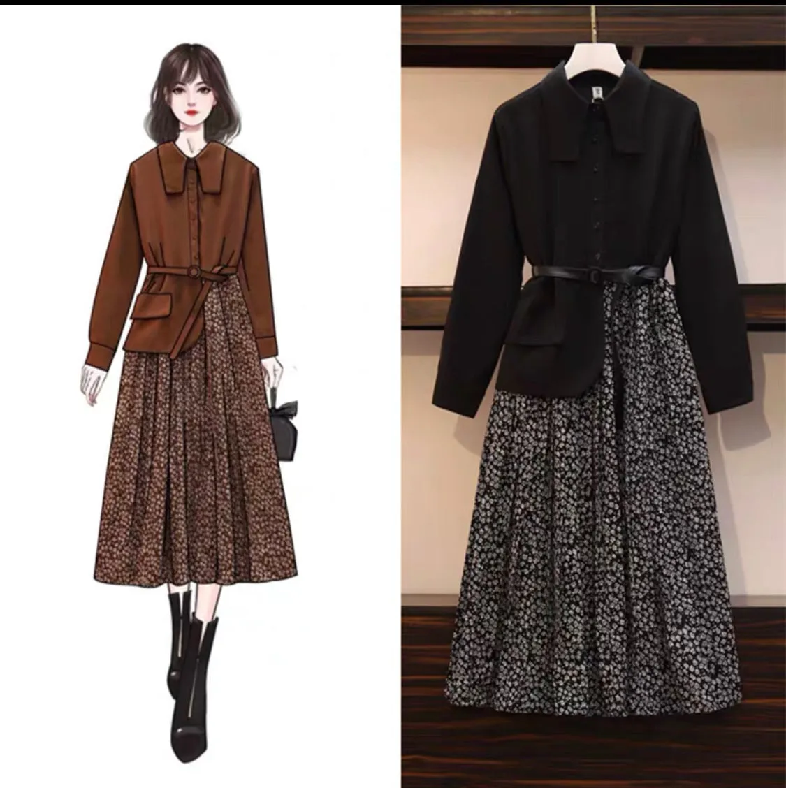Pam Duo Pattern Dress