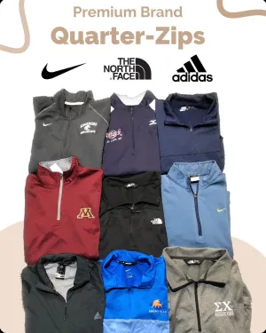 Premium Mix Brand Quarter Zip pullovers including North face Nike adidas and other brands