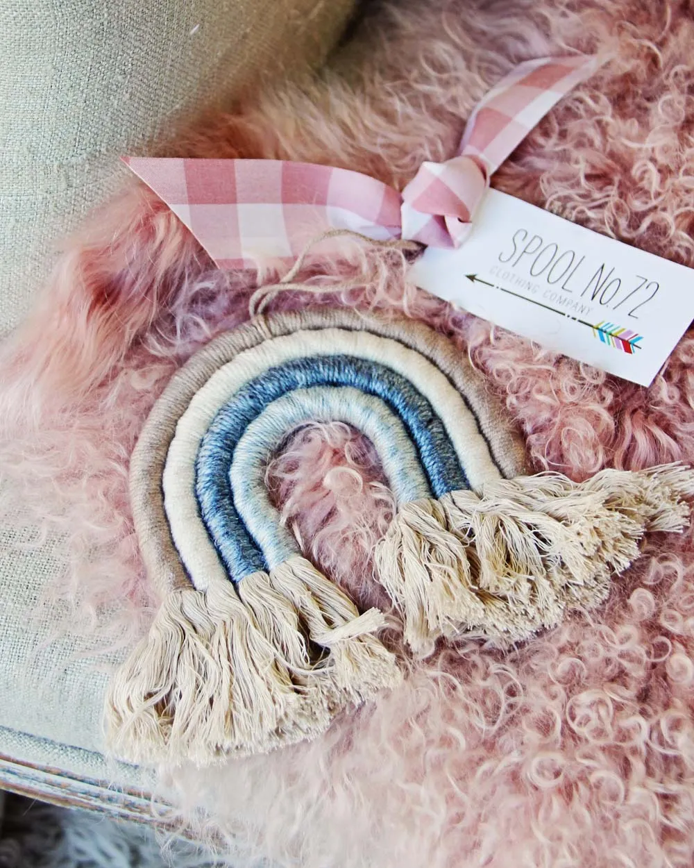 Rainbow Wall Hanging in Gray