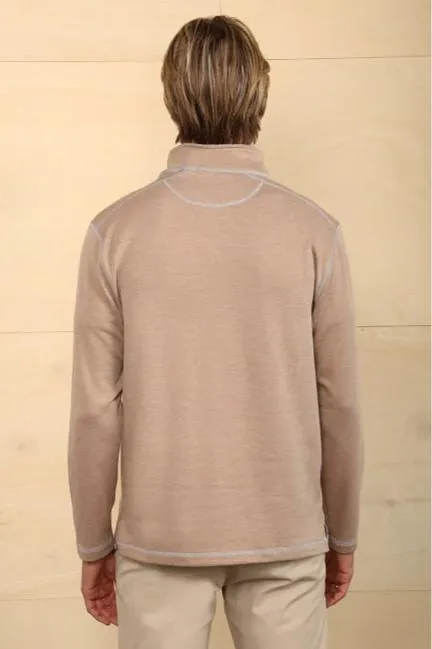 Sea Ranch Fleece 1/4 Zip Pullover in Dark Rye by True Grit