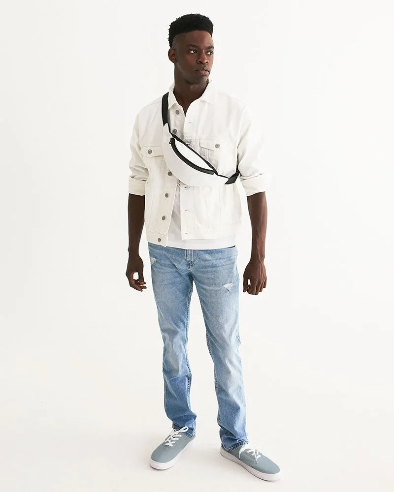 Shaded Pale Cyan Gray Canvas Sneakers | Men's | C10M0Y0K30