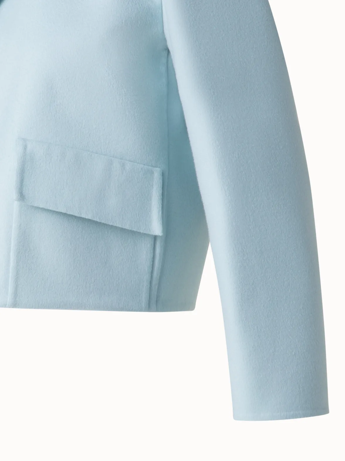 Short Blouson Jacket in Cashmere Double-Face