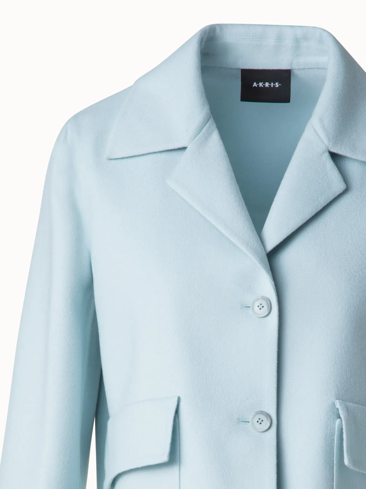 Short Blouson Jacket in Cashmere Double-Face