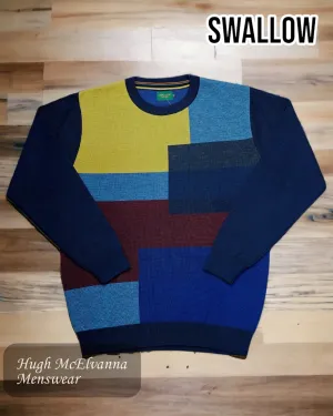Swallow Navy Crew Neck Sweater