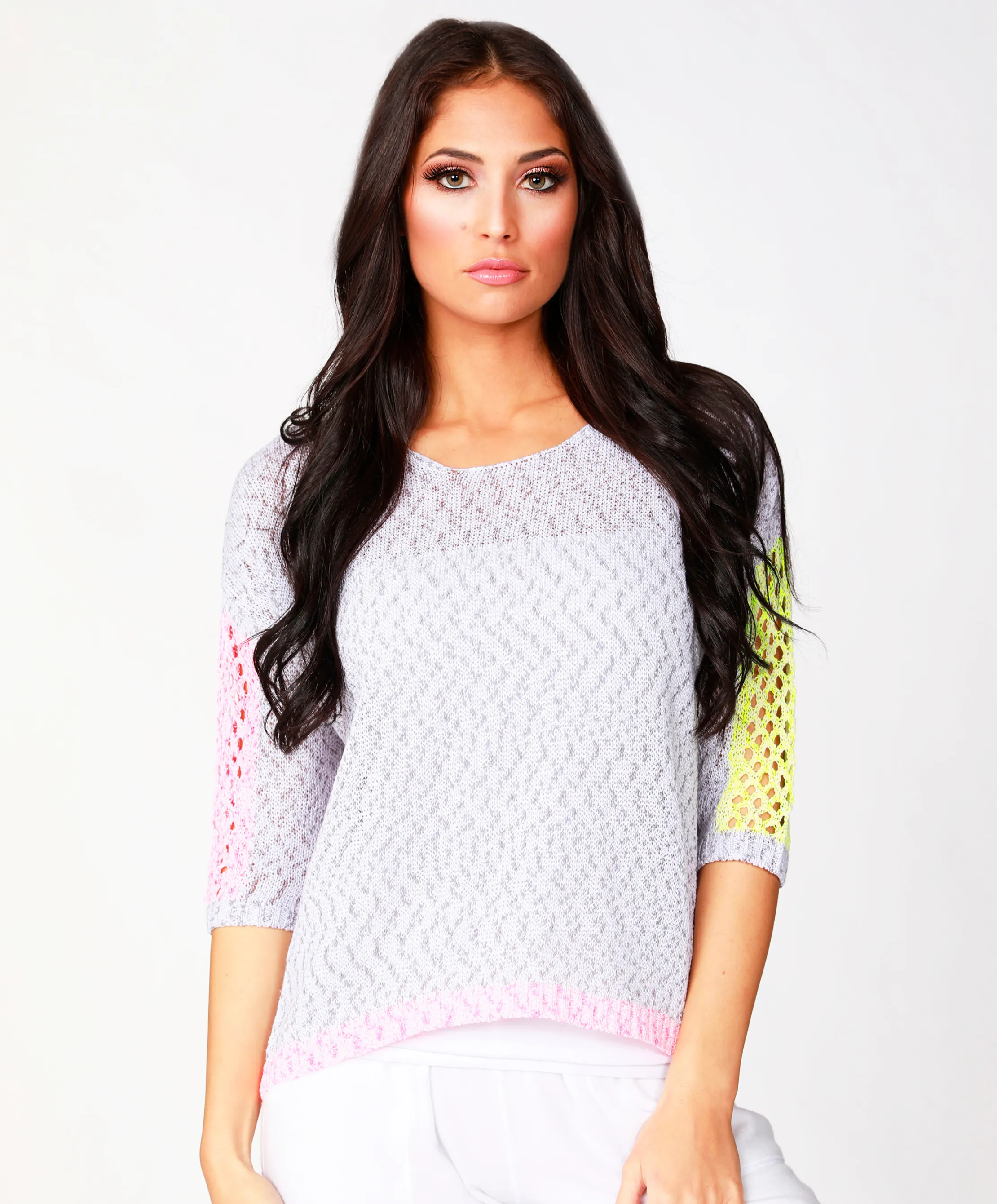 Tracy Color Block Crochet Top
