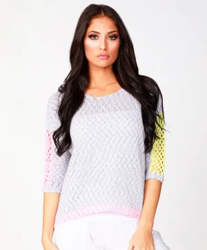 Tracy Color Block Crochet Top