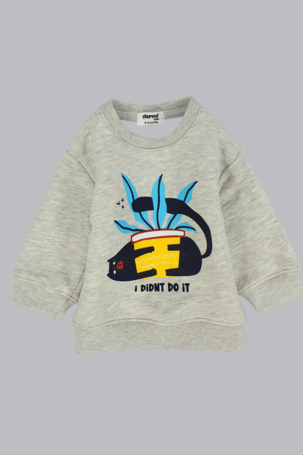 Unisex "I didn't Do It" Printed Log-Sleeved Sweatshirt