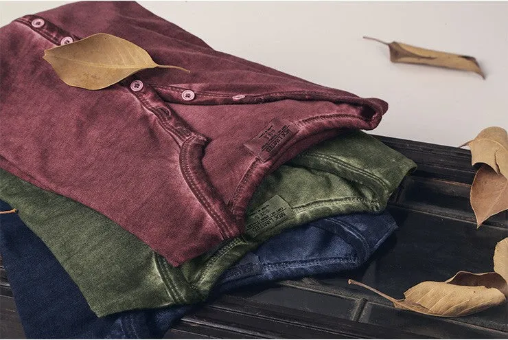 Vintage Henley Long Sleeves